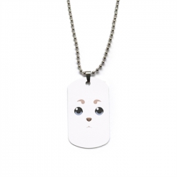 Gintama Anime double-sided full color printed military brand necklace price for 5 pcs