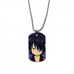 Gintama Anime double-sided full color printed military brand necklace price for 5 pcs