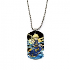 HunterXHunter Anime double-sided full color printed military brand necklace price for 5 pcs