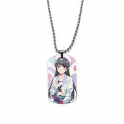 Rascal Does Not Dream of Bunny Girl Senpai&zwnj; Anime double-sided full color printed military brand necklace price for 5 pc