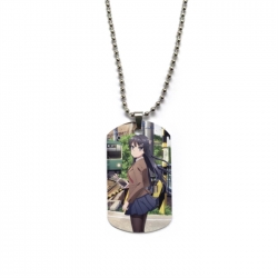 Rascal Does Not Dream of Bunny Girl Senpai&zwnj; Anime double-sided full color printed military brand necklace price for 5 pc