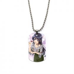 Rascal Does Not Dream of Bunny Girl Senpai&zwnj; Anime double-sided full color printed military brand necklace price for 5 pc