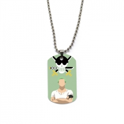 One Piece Anime double-sided full color printed military brand necklace price for 5 pcs