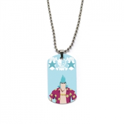 One Piece Anime double-sided full color printed military brand necklace price for 5 pcs