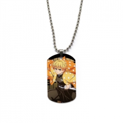 Demon Slayer Kimets Anime double-sided full color printed military brand necklace price for 5 pcs