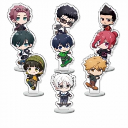 BLUE LOCK Alien Stage Anime Character acrylic Small Standing Plates  Keychain 6cm a set of 9