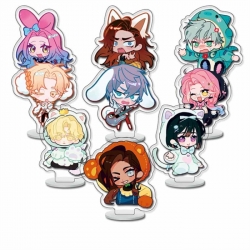 Alien Stage Anime Character acrylic Small Standing Plates  Keychain 6cm a set of 9
