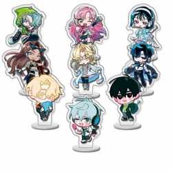 Alien Stage Anime Character acrylic Small Standing Plates  Keychain 6cm a set of 9