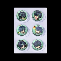 Genshin Impact Anime peripheral pill bar badge 25mm a set of 6 price for 5 sets 