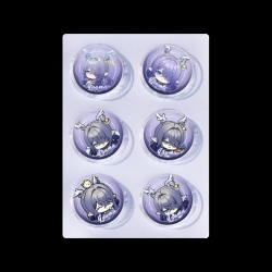 Genshin Impact Anime peripheral pill bar badge 25mm a set of 6 price for 5 sets 
