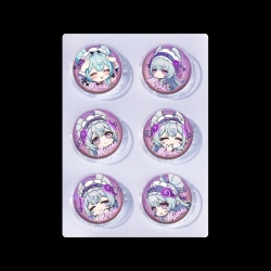 Genshin Impact Anime peripheral pill bar badge 25mm a set of 6 price for 5 sets 