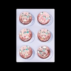 Genshin Impact Anime peripheral pill bar badge 25mm a set of 6 price for 5 sets 