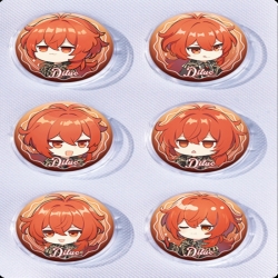 Genshin Impact Anime peripheral pill bar badge 25mm a set of 6 price for 5 sets 
