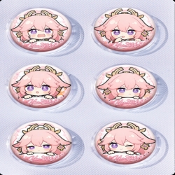 Genshin Impact Anime peripheral pill bar badge 25mm a set of 6 price for 5 sets