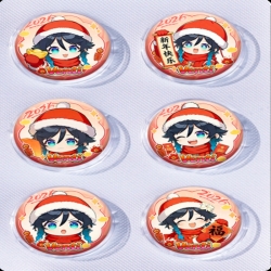 Genshin Impact Anime peripheral pill bar badge 25mm a set of 6 price for 5 sets