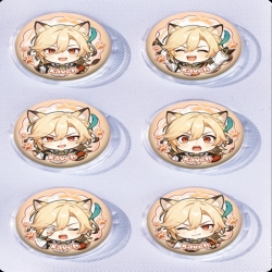 Genshin Impact Anime peripheral pill bar badge 25mm a set of 6 price for 5 sets