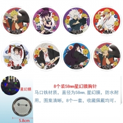 Helltaker  Anime round Astral membrane brooch badge 58MM a set of 8