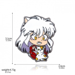 Inuyasha Anime peripheral metal brooch decoration chest badge OPP bag price for 5 pcs