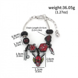 Stranger Things Anime peripheral metal wristband bracelet OPP bag price for 5 pcs