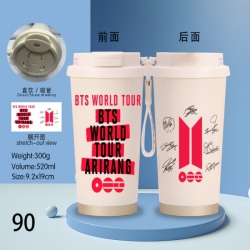 BTS Anime peripheral stainless steel coffee cup 520ML
