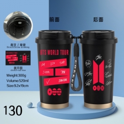 BTS Anime peripheral stainless steel coffee cup 520ML