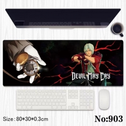Devil May Cry  Anime peripheral computer mouse pad office desk pad multifunctional pad 80X30X0.3cm