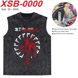 My chemical romance Anime pure cotton wash vest T-shirt 250g M-3XL 