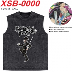 My chemical romance Anime pure cotton wash vest T-shirt 250g M-3XL 