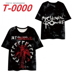 My chemical romance Anime Full Color Milk Silk Short Sleeve T-Shirt from S to 6XL