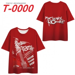 My chemical romance Anime Full Color Milk Silk Short Sleeve T-Shirt from S to 6XL