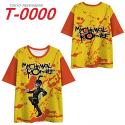 My chemical romance Anime Full Color Milk Silk Short Sleeve T-Shirt from S to 6XL