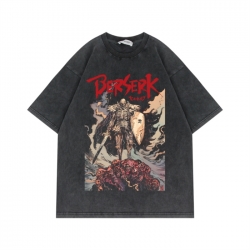 Berserk Anime Surrounding Direct Spray Technology Colorful Wash Short Sleeve T-shirt from S to 2XL