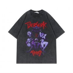 Berserk Anime Surrounding Direct Spray Technology Colorful Wash Short Sleeve T-shirt from S to 2XL