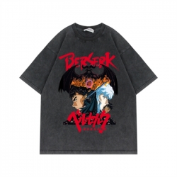 Berserk Anime Surrounding Direct Spray Technology Colorful Wash Short Sleeve T-shirt from S to 2XL
