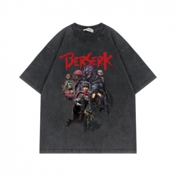 Berserk Anime Surrounding Direct Spray Technology Colorful Wash Short Sleeve T-shirt from S to 2XL