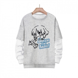 BOCCHI THE ROCK! Anime fake two-piece thick round neck sweater from S to 3XL