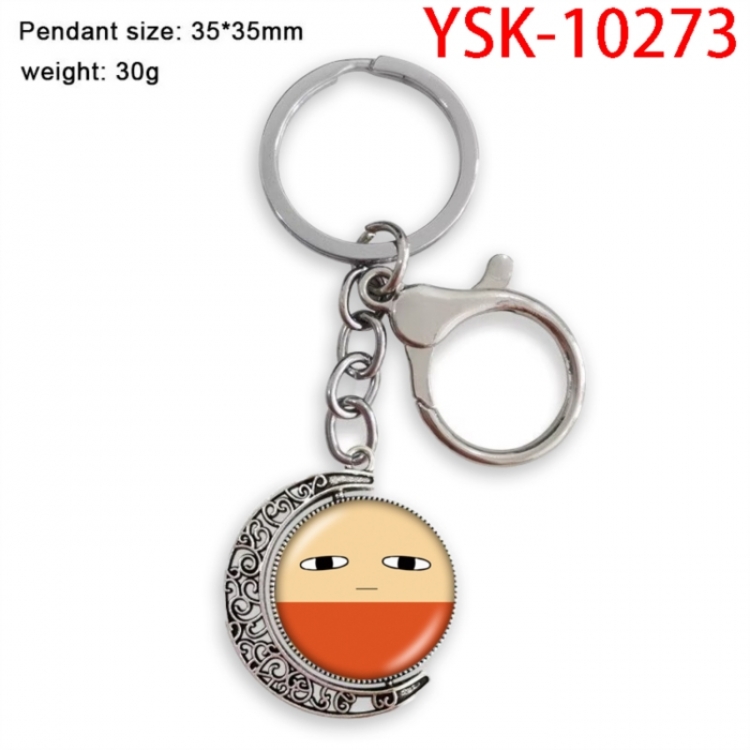 Gintama Anime double-sided crystal rotating gemstone keychain pendant price for 5 pcs