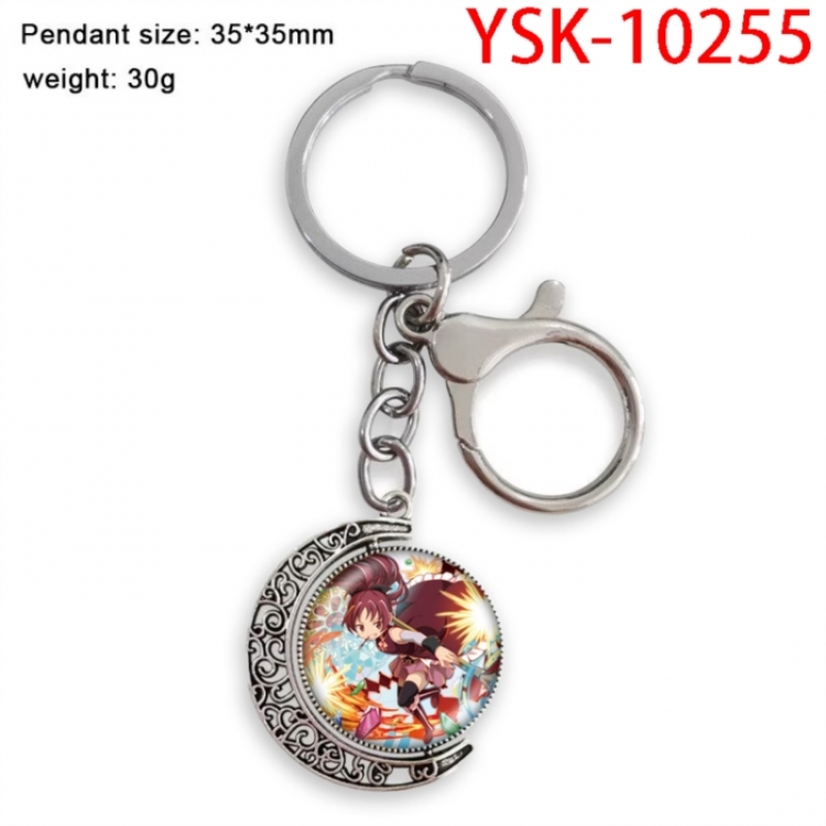 Magical Girl Madoka of the Magus Anime double-sided crystal rotating gemstone keychain pendant price for 5 pcs