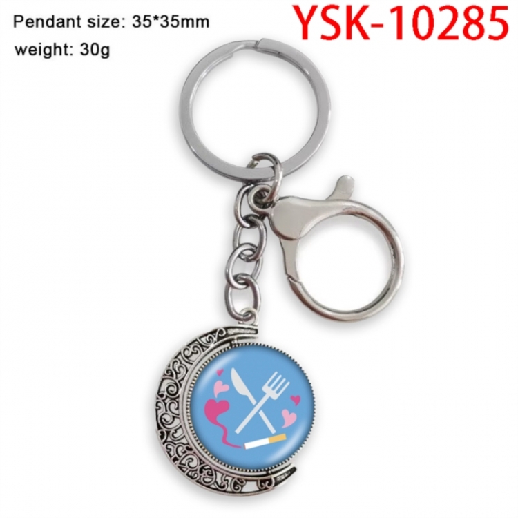 One Piece Anime double-sided crystal rotating gemstone keychain pendant price for 5 pcs