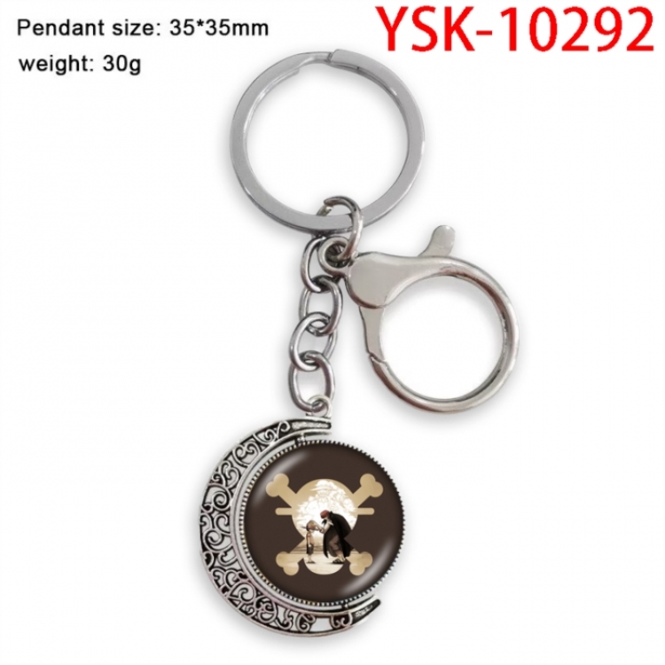One Piece Anime double-sided crystal rotating gemstone keychain pendant price for 5 pcs
