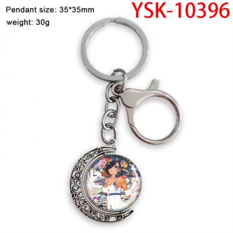 Tokyo GhoulAnime double-sided crystal rotating gemstone keychain pendant price for 5 pcs