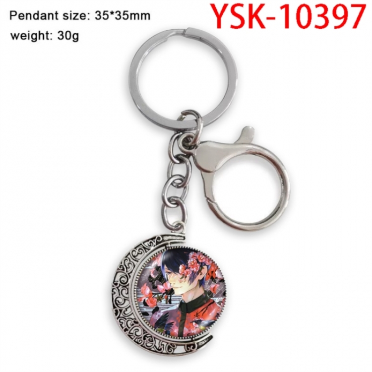 Tokyo GhoulAnime double-sided crystal rotating gemstone keychain pendant price for 5 pcs