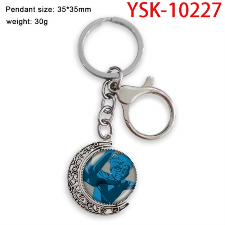 DANDADAN Anime double-sided crystal rotating gemstone keychain pendant price for 5 pcs