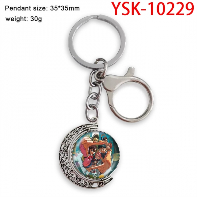DANDADAN Anime double-sided crystal rotating gemstone keychain pendant price for 5 pcs