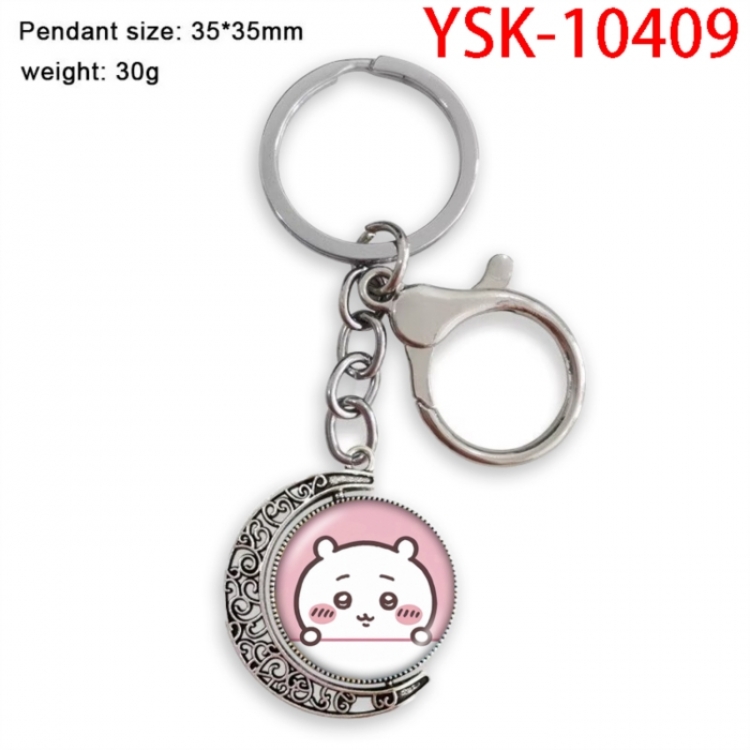 Chiikawa Anime double-sided crystal rotating gemstone keychain pendant price for 5 pcs