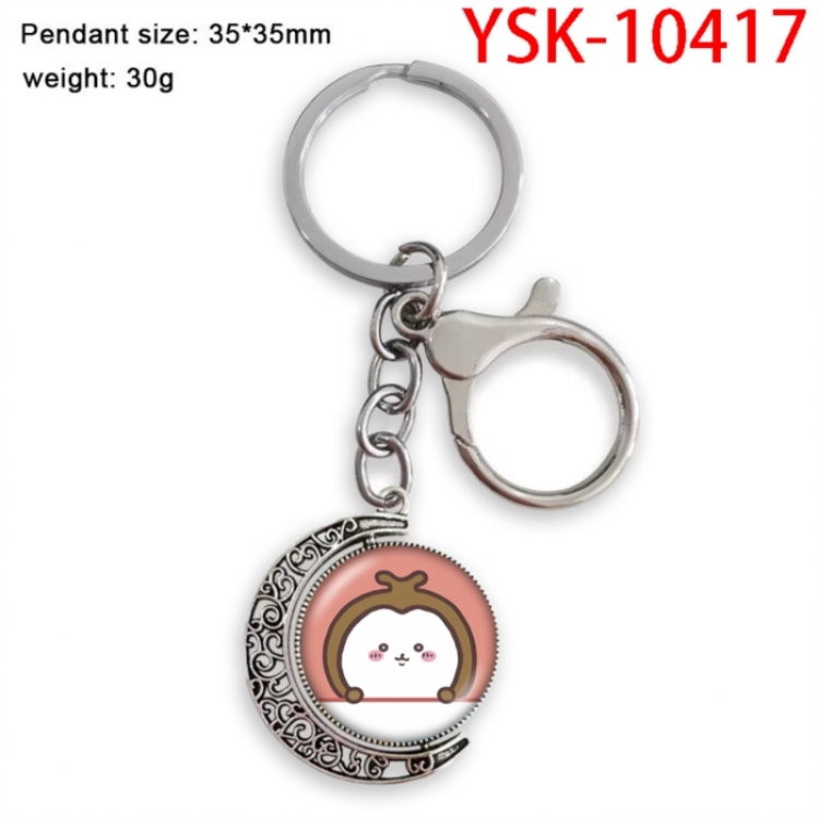 Chiikawa Anime double-sided crystal rotating gemstone keychain pendant price for 5 pcs