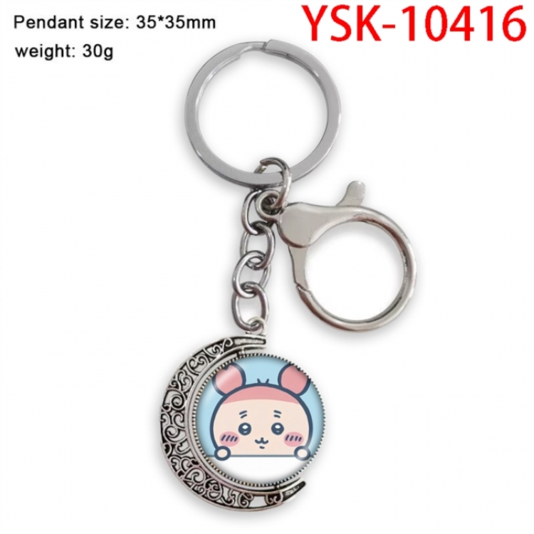 Chiikawa Anime double-sided crystal rotating gemstone keychain pendant price for 5 pcs