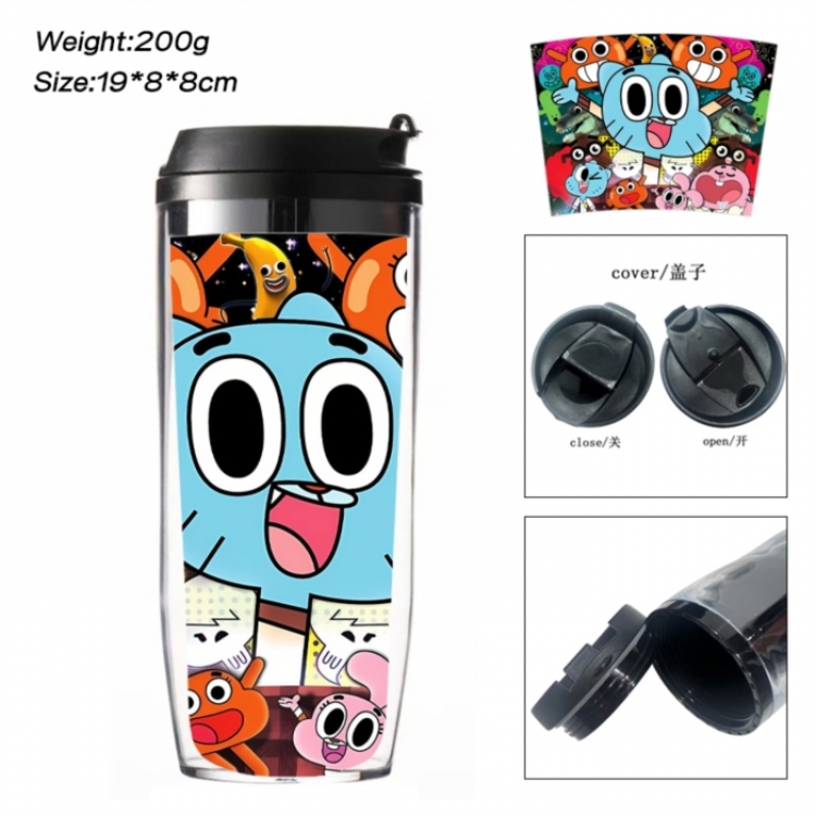 The Amazing World of Gumball Anime double-layer insulated water bottle and cup 350ML