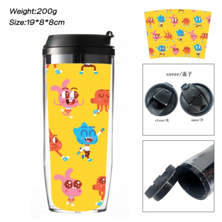 The Amazing World of Gumball Anime double-layer insulated water bottle and cup 350ML
