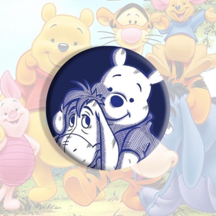 Winnie Anime tinplate brooch badge price for 5 pcs